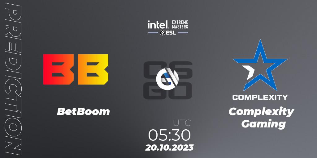 Prognose für das Spiel BetBoom VS Complexity Gaming. 20.10.23. CS2 (CS:GO) - IEM Sydney 2023