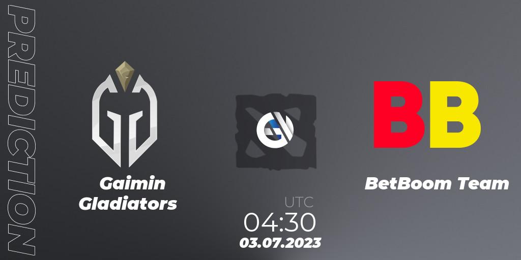 Prognose für das Spiel Gaimin Gladiators VS BetBoom Team. 03.07.23. Dota 2 - Bali Major 2023 - Group Stage