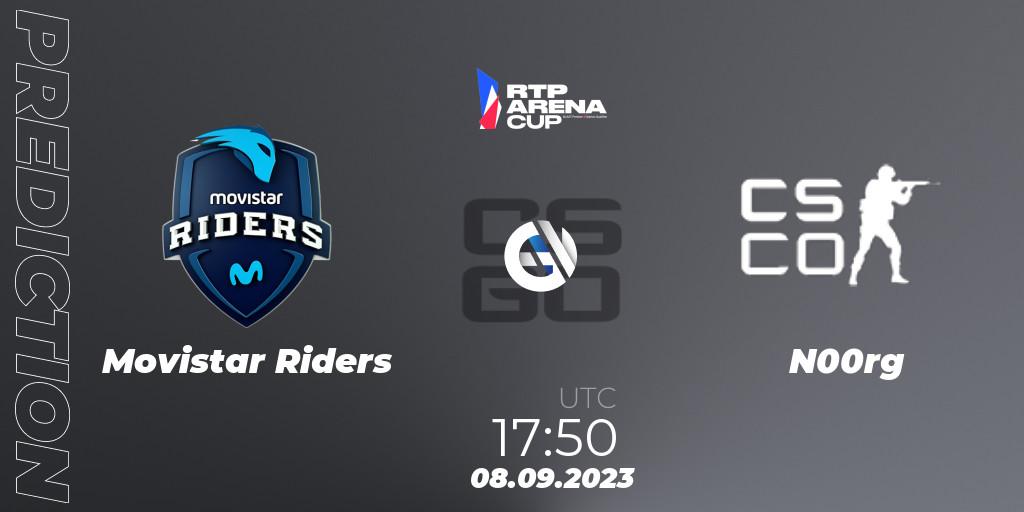 Prognose für das Spiel Movistar Riders VS N00rg. 08.09.23. CS2 (CS:GO) - RTP Arena Cup 2023