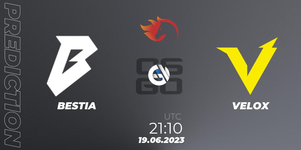 Prognose für das Spiel BESTIA VS VELOX. 19.06.2023 at 21:10. Counter-Strike (CS2) - FiReLEAGUE Argentina 2023
