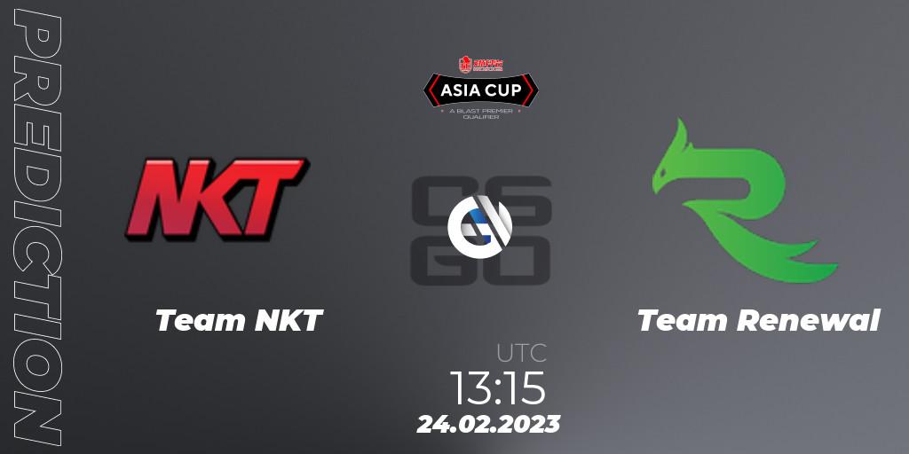 Prognose für das Spiel Team NKT VS Team Renewal. 24.02.23. CS2 (CS:GO) - 5E Arena Asia Cup Spring 2023 - BLAST Premier Qualifier