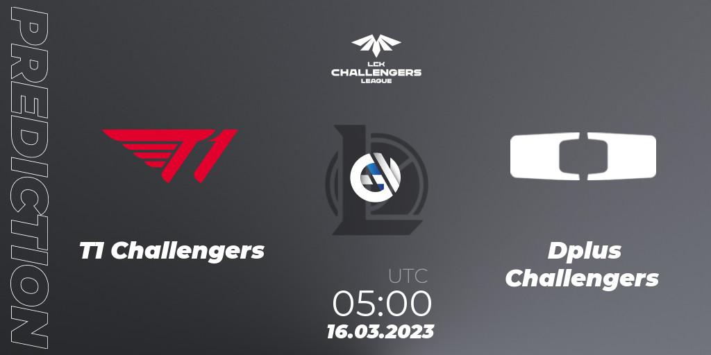 Prognose für das Spiel T1 Challengers VS Dplus Challengers. 16.03.23. LoL - LCK Challengers League 2023 Spring