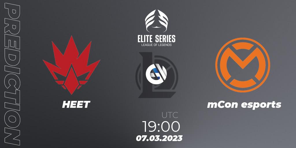 Prognose für das Spiel HEET VS mCon esports. 07.03.23. LoL - Elite Series Spring 2023 - Group Stage
