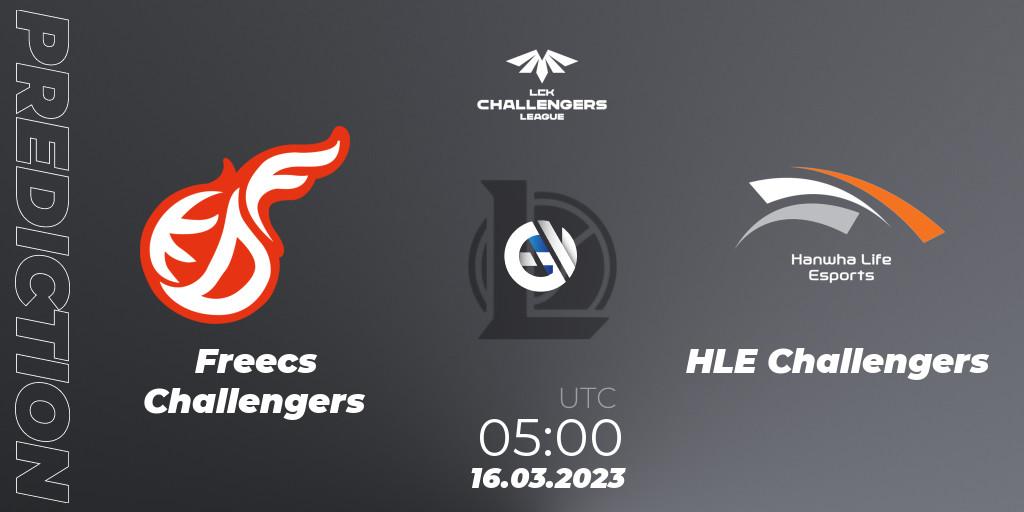 Prognose für das Spiel Freecs Challengers VS HLE Challengers. 16.03.23. LoL - LCK Challengers League 2023 Spring