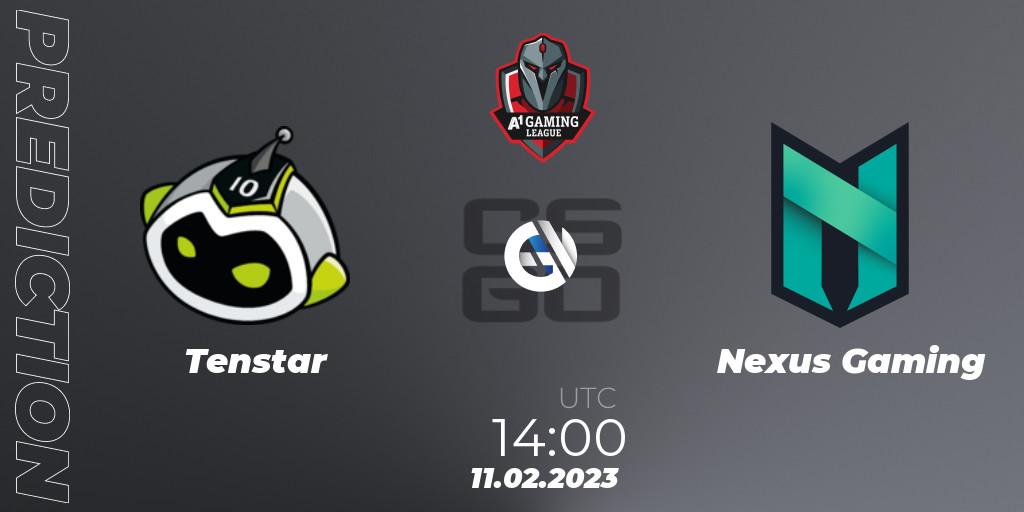 Prognose für das Spiel Tenstar VS Nexus Gaming. 11.02.23. CS2 (CS:GO) - A1 Gaming League 2023