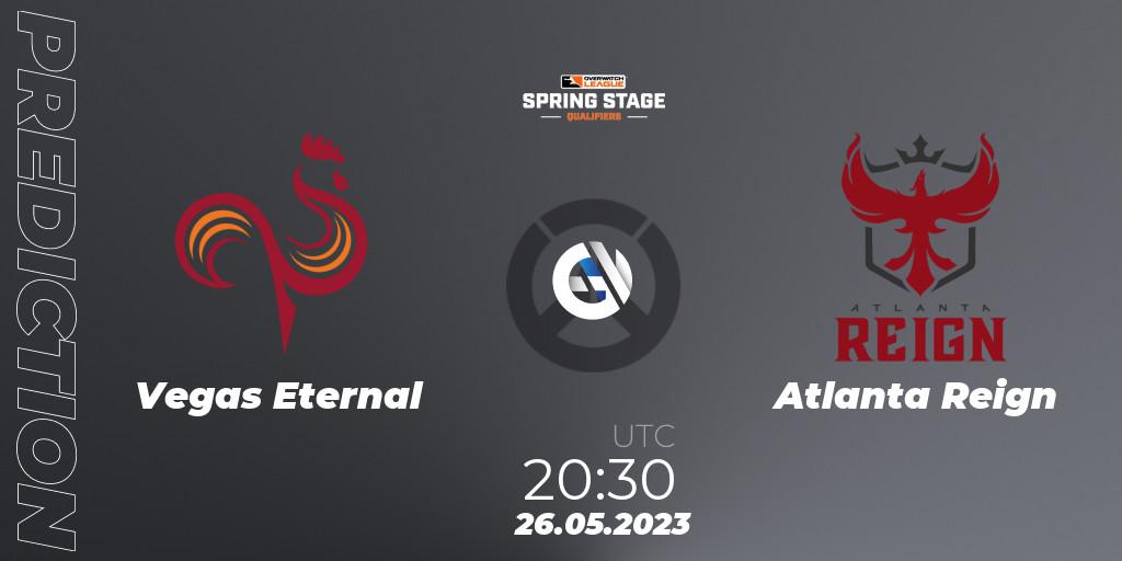 Prognose für das Spiel Vegas Eternal VS Atlanta Reign. 26.05.23. Overwatch - OWL Stage Qualifiers Spring 2023 West