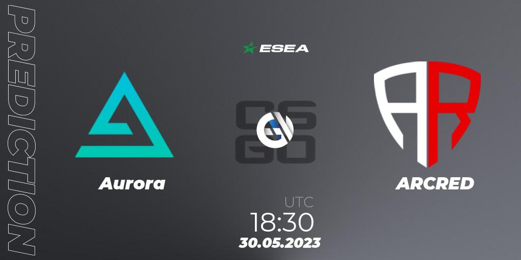 Prognose für das Spiel Aurora VS ARCRED. 30.05.2023 at 18:30. Counter-Strike (CS2) - ESEA Advanced Season 45 Europe