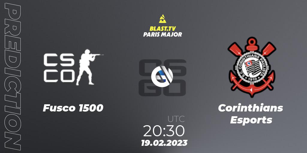 Prognose für das Spiel Fuscão 1500 VS Corinthians Esports. 19.02.2023 at 20:30. Counter-Strike (CS2) - BLAST.tv Paris Major 2023 South America RMR Closed Qualifier