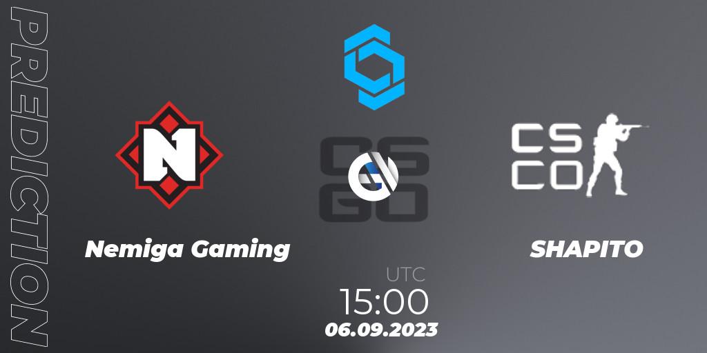 Prognose für das Spiel Nemiga Gaming VS SHAPITO. 06.09.23. CS2 (CS:GO) - CCT East Europe Series #2: Closed Qualifier