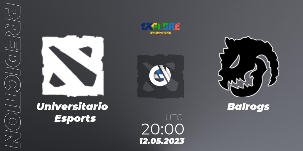 Prognose für das Spiel Universitario Esports VS Balrogs. 12.05.23. Dota 2 - 1XPLORE LATAM #3