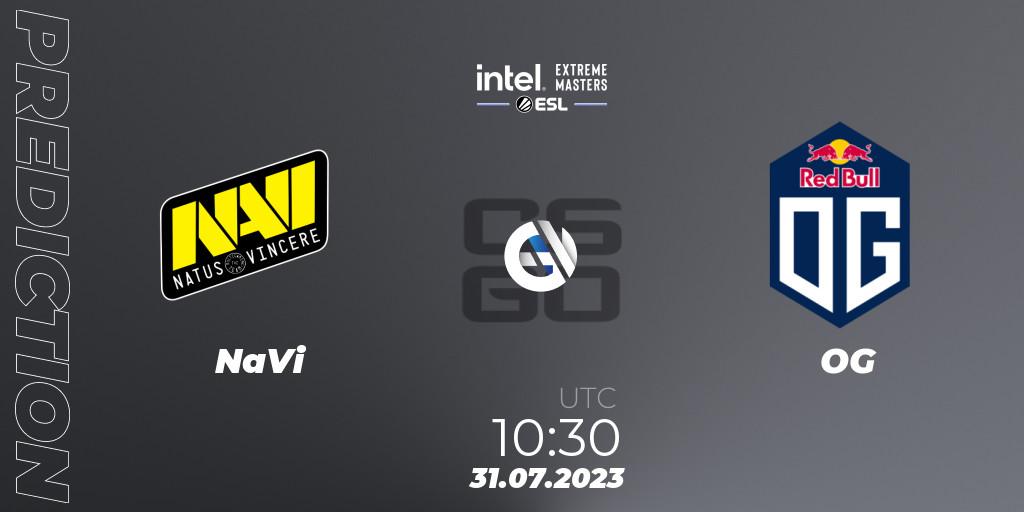 Prognose für das Spiel NaVi VS OG. 31.07.2023 at 14:00. Counter-Strike (CS2) - IEM Cologne 2023