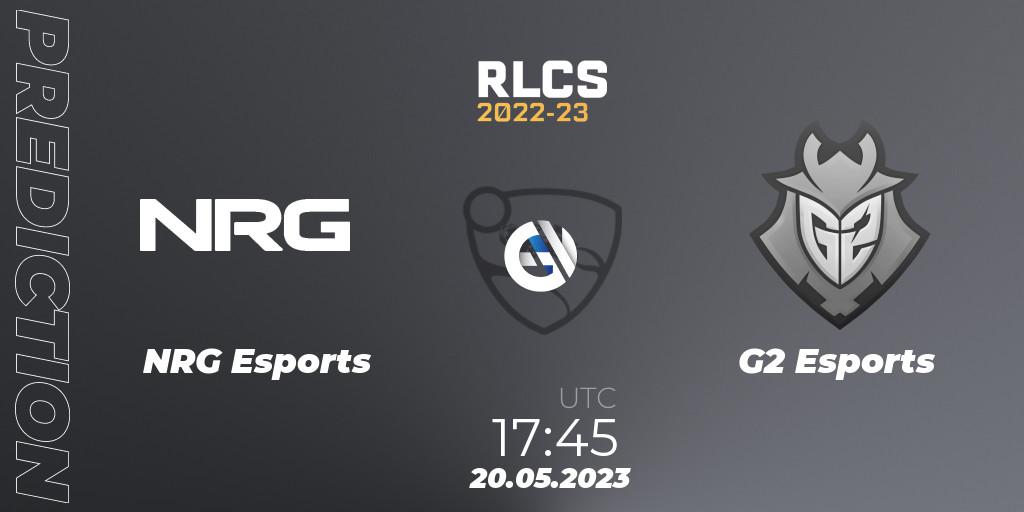 Prognose für das Spiel NRG Esports VS G2 Esports. 20.05.23. Rocket League - RLCS 2022-23 - Spring: North America Regional 2 - Spring Cup