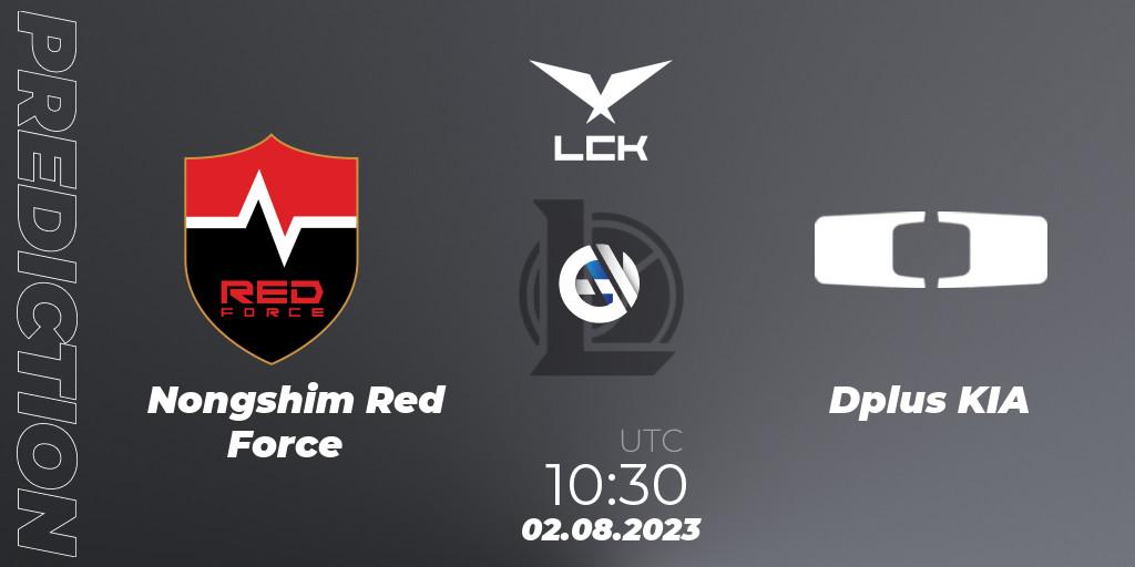 Prognose für das Spiel Nongshim Red Force VS Dplus KIA. 02.08.23. LoL - LCK Summer 2023 Regular Season