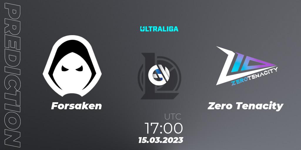 Prognose für das Spiel Forsaken VS Zero Tenacity. 08.03.2023 at 17:00. LoL - Ultraliga Season 9 - Group Stage