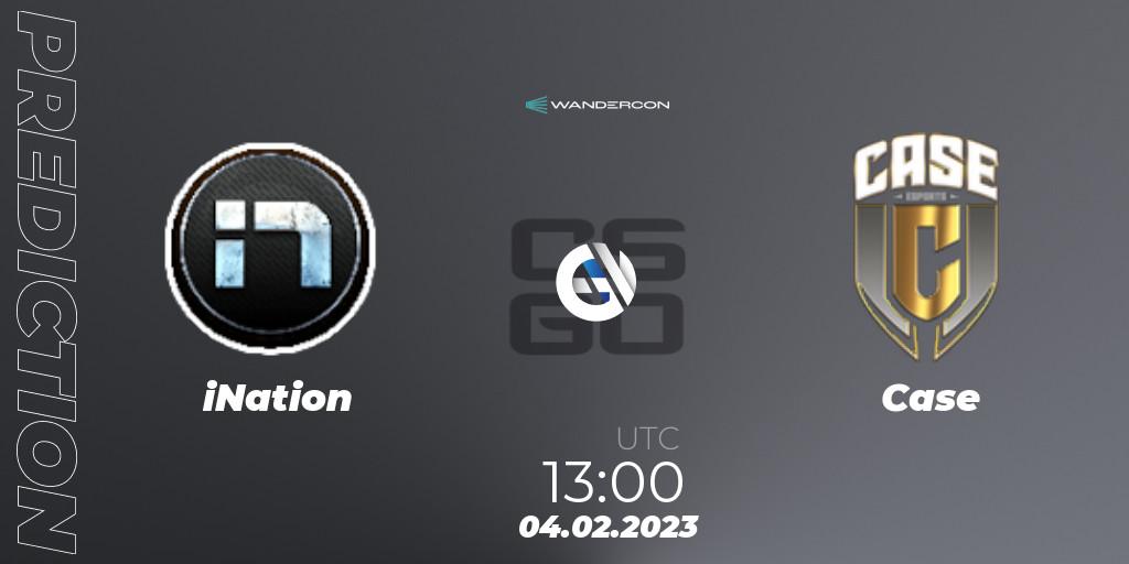 Prognose für das Spiel iNation VS Case. 04.02.23. CS2 (CS:GO) - Wandercon 2023