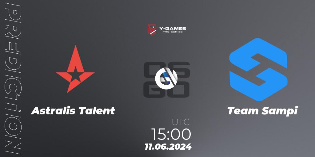 Prognose für das Spiel Astralis Talent VS Team Sampi. 11.06.2024 at 15:00. Counter-Strike (CS2) - Y-Games PRO Series 2024