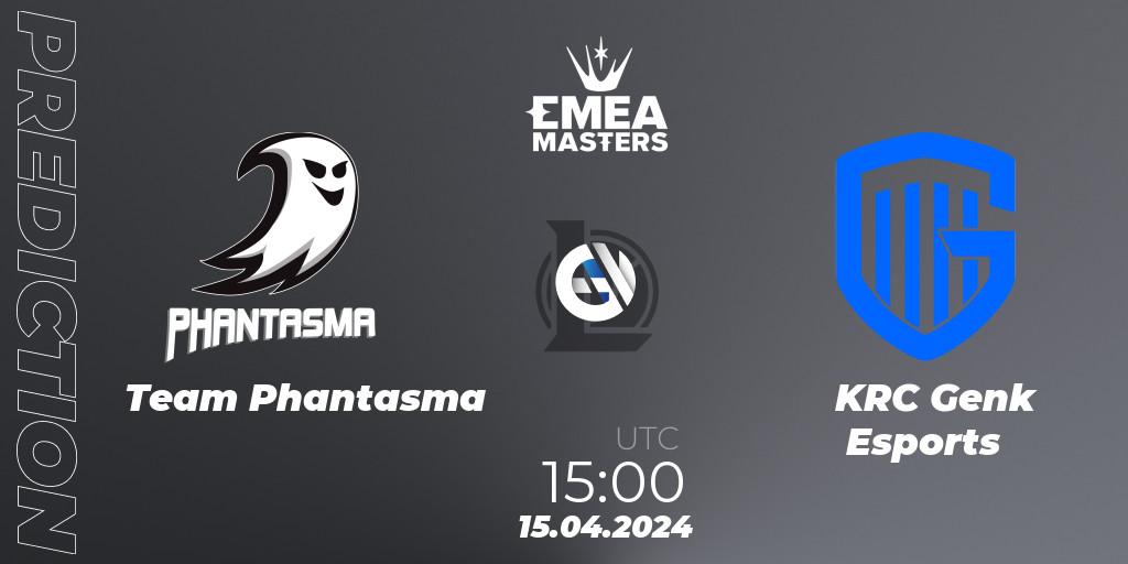 Prognose für das Spiel Team Phantasma VS KRC Genk Esports. 15.04.24. LoL - EMEA Masters Spring 2024 - Play-In