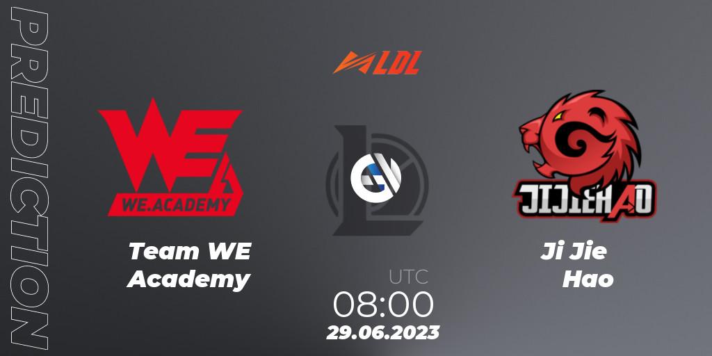 Prognose für das Spiel Team WE Academy VS Ji Jie Hao. 29.06.2023 at 08:00. LoL - LDL 2023 - Regular Season - Stage 3