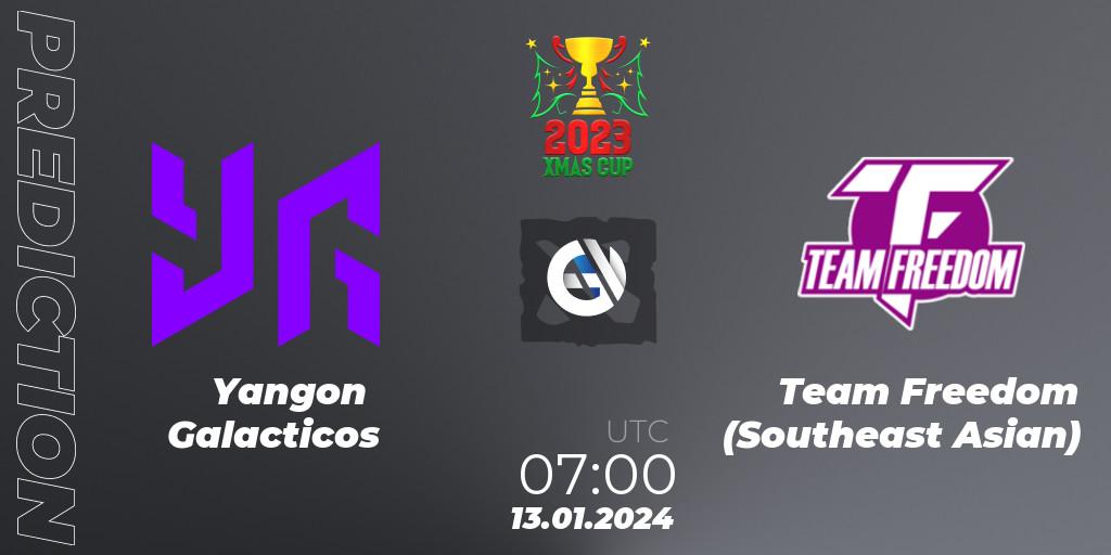 Prognose für das Spiel Yangon Galacticos VS Team Freedom (Southeast Asian). 13.01.2024 at 07:05. Dota 2 - Xmas Cup 2023