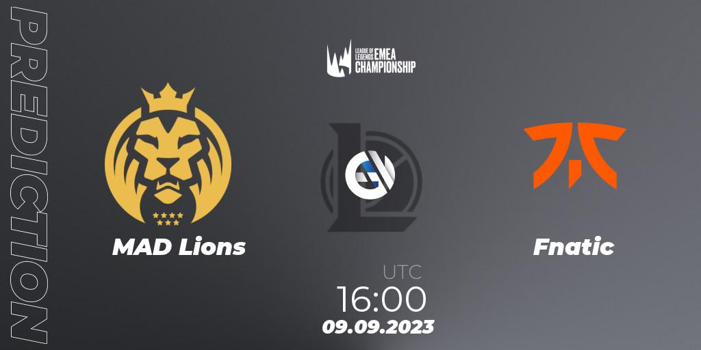 Prognose für das Spiel MAD Lions VS Fnatic. 09.09.23. LoL - LEC Finals 2023