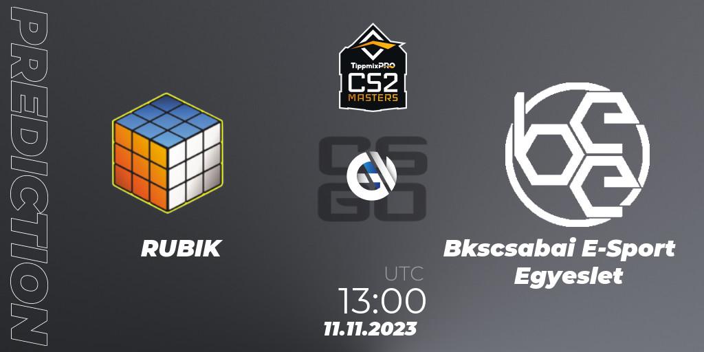 Prognose für das Spiel RUBIK VS Békéscsabai E-Sport Egyesület. 11.11.23. CS2 (CS:GO) - TippmixPro Masters Fall 2023