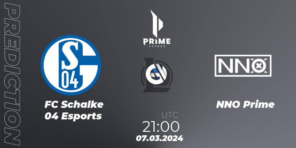 Prognose für das Spiel FC Schalke 04 Esports VS NNO Prime. 07.03.24. LoL - Prime League Spring 2024 - Group Stage