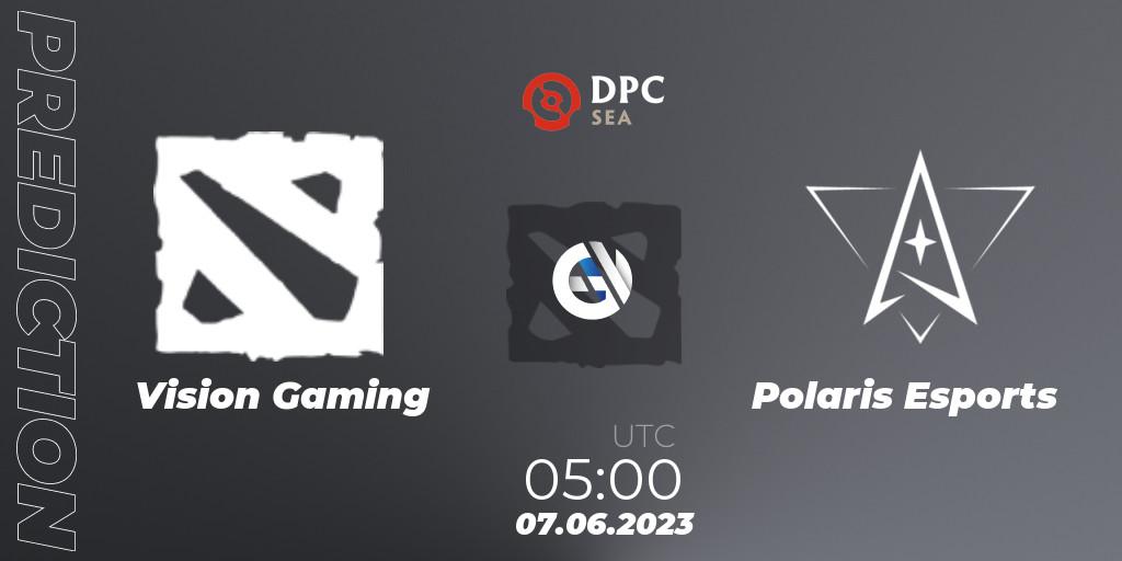 Prognose für das Spiel Vision Gaming VS Polaris Esports. 07.06.23. Dota 2 - DPC 2023 Tour 3: SEA Division II (Lower)