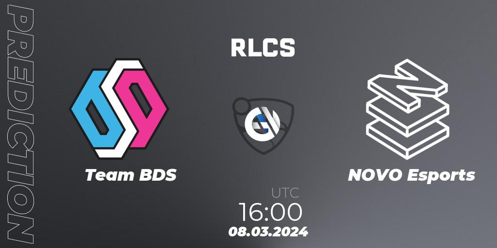 Prognose für das Spiel Team BDS VS NOVO Esports. 08.03.24. Rocket League - RLCS 2024 - Major 1: Europe Open Qualifier 3