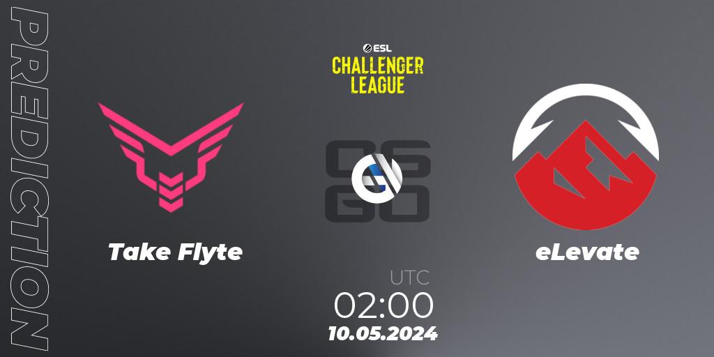 Prognose für das Spiel Take Flyte VS eLevate. 15.05.2024 at 00:00. Counter-Strike (CS2) - ESL Challenger League Season 47: North America