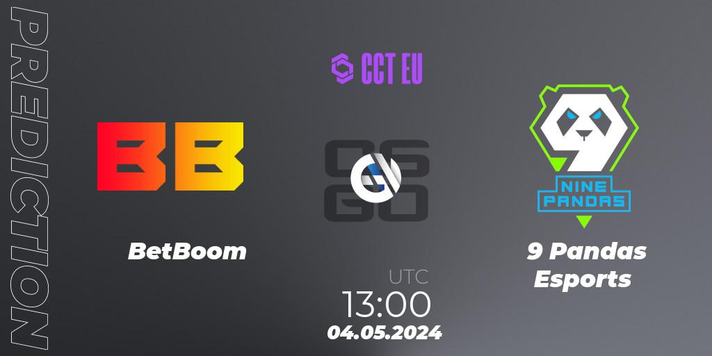 Prognose für das Spiel BetBoom VS 9 Pandas Esports. 04.05.2024 at 13:00. Counter-Strike (CS2) - CCT Season 2 Europe Series 1