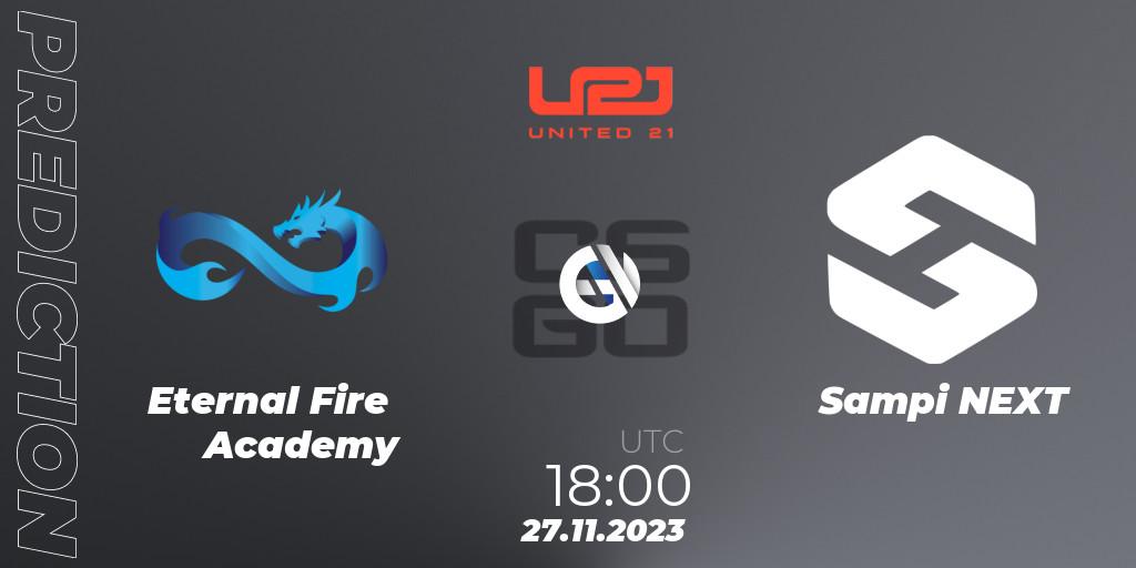 Prognose für das Spiel Eternal Fire Academy VS Sampi NEXT. 27.11.23. CS2 (CS:GO) - United21 Season 8: Division 2