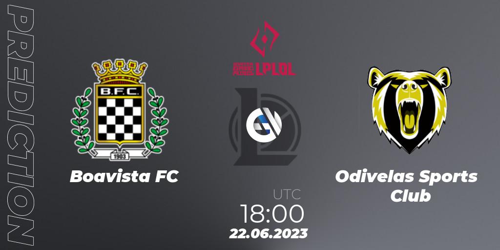 Prognose für das Spiel Boavista FC VS Odivelas Sports Club. 22.06.2023 at 18:00. LoL - LPLOL Split 2 2023 - Group Stage