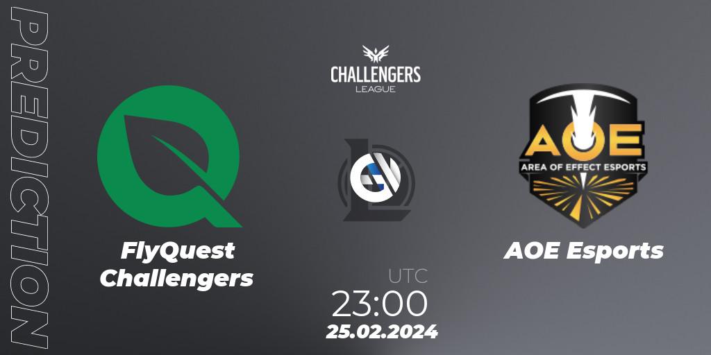 Prognose für das Spiel FlyQuest Challengers VS AOE Esports. 25.02.24. LoL - NACL 2024 Spring - Group Stage