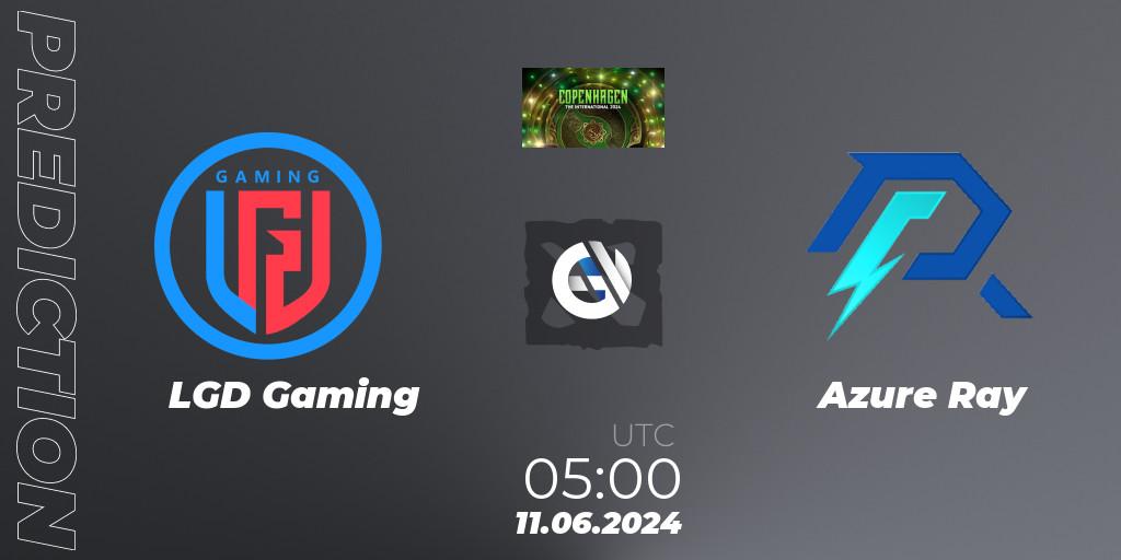 Prognose für das Spiel LGD Gaming VS Azure Ray. 11.06.2024 at 05:00. Dota 2 - The International 2024 - China Closed Qualifier