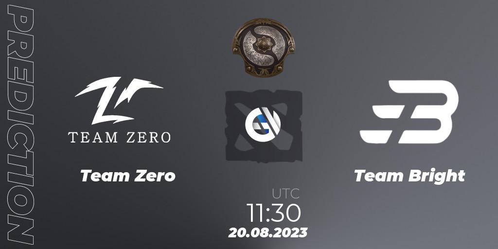 Prognose für das Spiel Team Zero VS Team Bright. 20.08.2023 at 11:50. Dota 2 - The International 2023 - China Qualifier