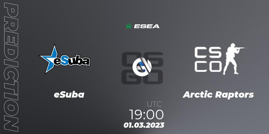 Prognose für das Spiel Sunset VS Arctic Raptors. 01.03.2023 at 19:00. Counter-Strike (CS2) - ESEA Season 44: Advanced Division - Europe