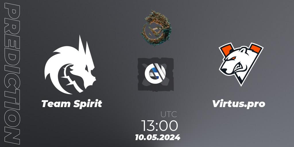 Prognose für das Spiel Team Spirit VS Virtus.pro. 10.05.24. Dota 2 - PGL Wallachia Season 1 - Group Stage
