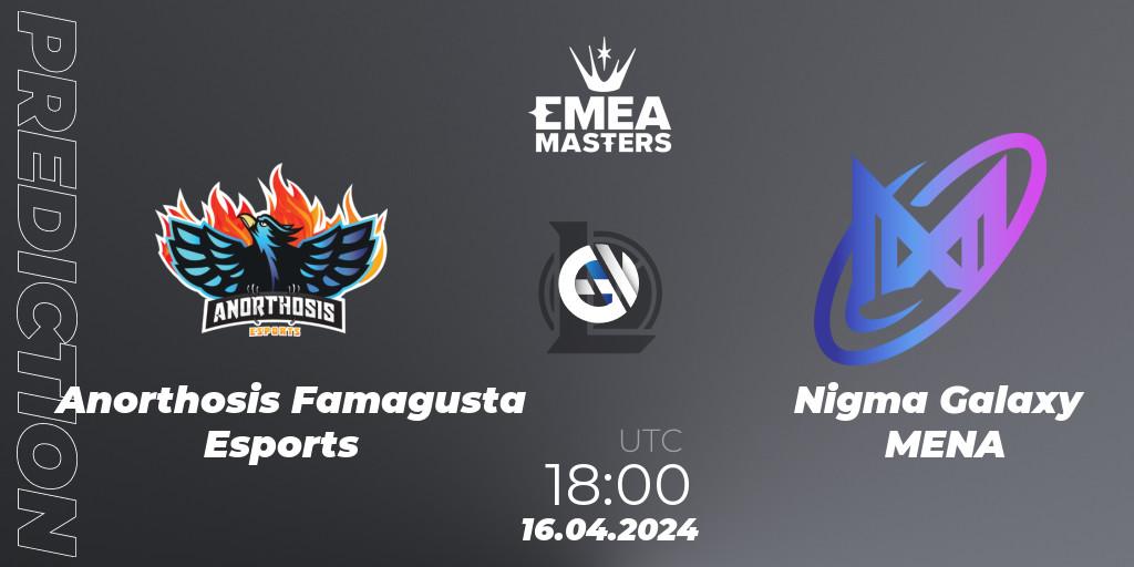 Prognose für das Spiel Anorthosis Famagusta Esports VS Nigma Galaxy MENA. 16.04.24. LoL - EMEA Masters Spring 2024 - Play-In