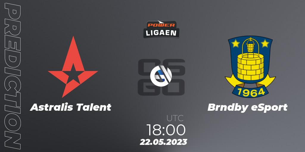 Prognose für das Spiel Astralis Talent VS Brøndby eSport. 22.05.2023 at 18:00. Counter-Strike (CS2) - Dust2.dk Ligaen Season 23