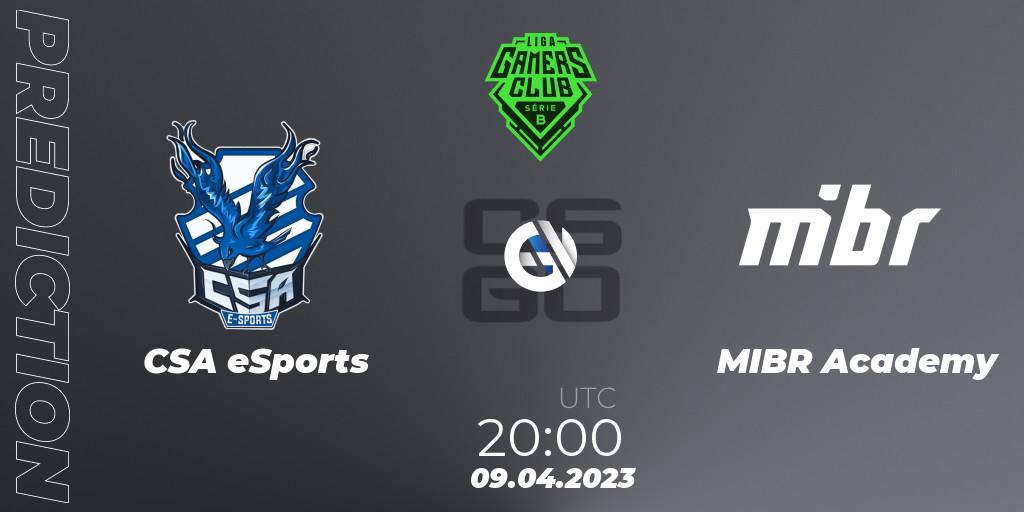 Prognose für das Spiel CSA eSports VS MIBR Academy. 09.04.2023 at 20:00. Counter-Strike (CS2) - Gamers Club Liga Série B: March 2023