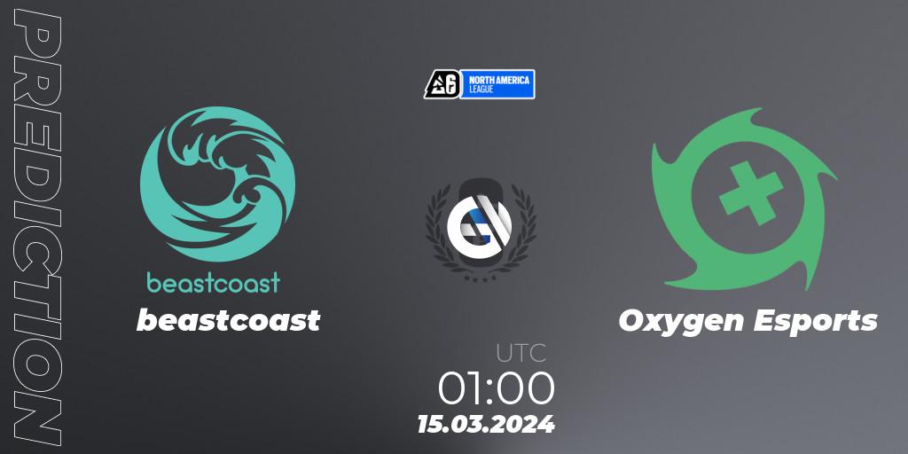 Prognose für das Spiel beastcoast VS Oxygen Esports. 22.03.24. Rainbow Six - North America League 2024 - Stage 1