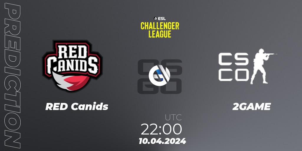 Prognose für das Spiel RED Canids VS 2GAME. 10.04.24. CS2 (CS:GO) - ESL Challenger League Season 47: South America