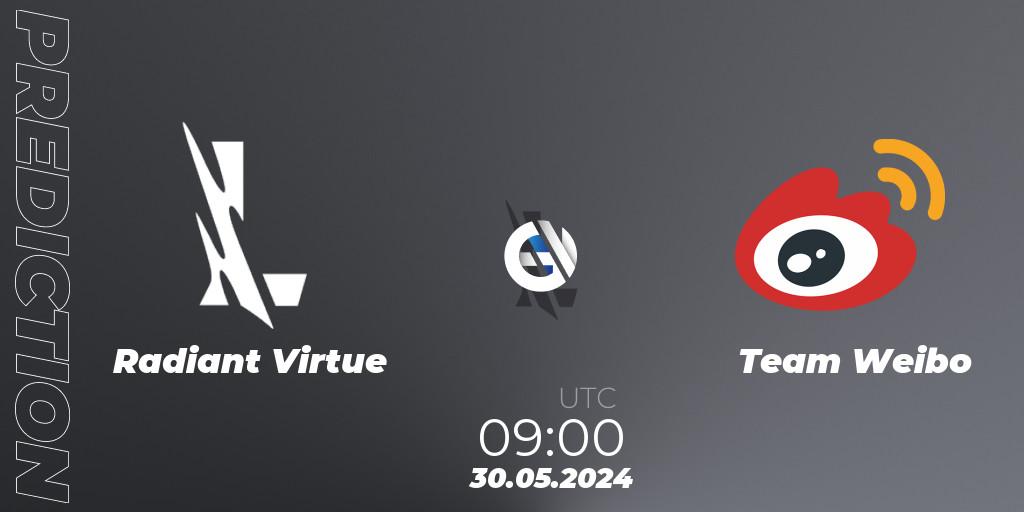 Prognose für das Spiel Radiant Virtue VS Team Weibo. 30.05.2024 at 09:00. Wild Rift - Wild Rift Super League Summer 2024 - 5v5 Tournament Group Stage