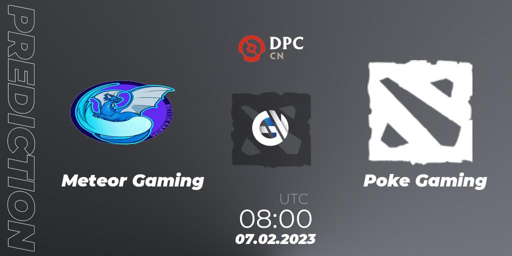 Prognose für das Spiel Meteor Gaming VS Poke Gaming. 07.02.23. Dota 2 - DPC 2022/2023 Winter Tour 1: CN Division II (Lower)