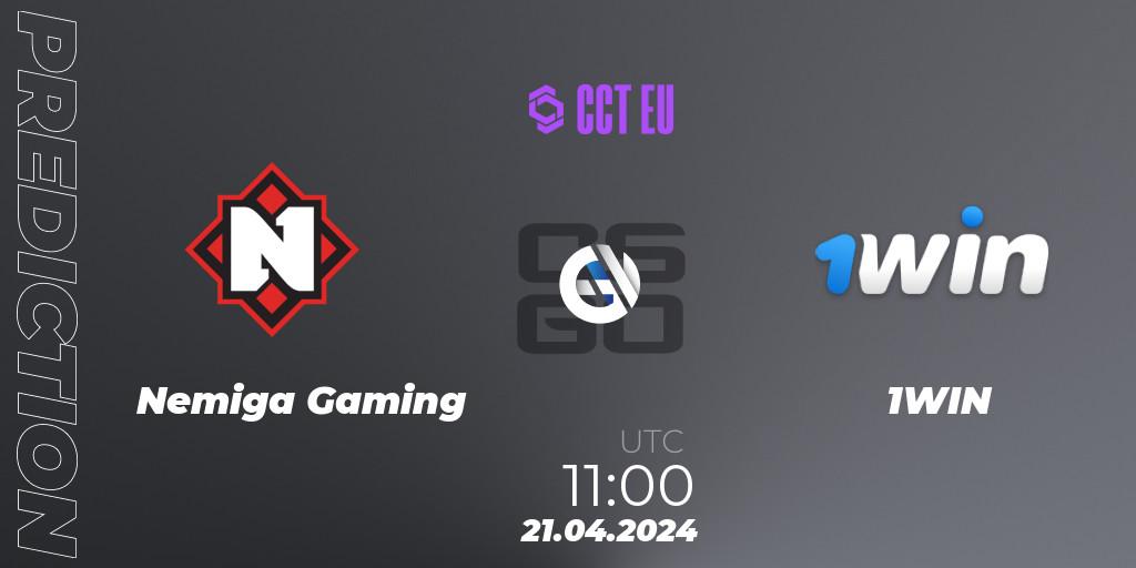 Prognose für das Spiel Nemiga Gaming VS 1WIN. 21.04.24. CS2 (CS:GO) - CCT Season 2 Europe Series 1
