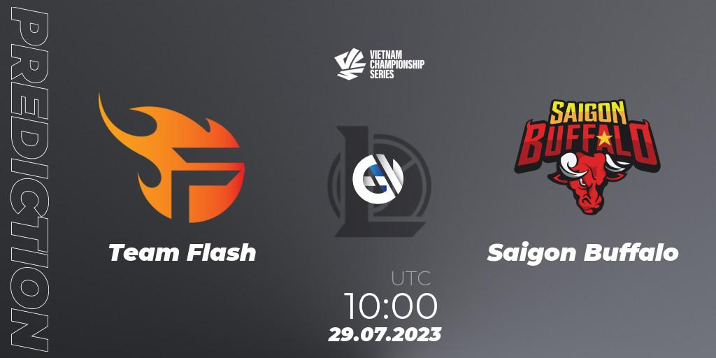 Prognose für das Spiel Team Flash VS Saigon Buffalo. 29.07.23. LoL - VCS Dusk 2023