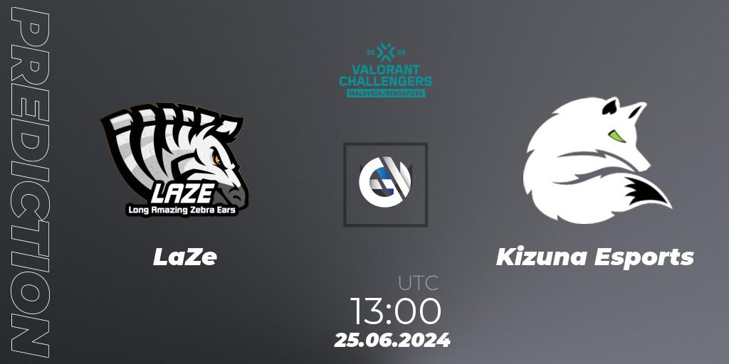 Prognose für das Spiel LaZe VS Kizuna Esports. 25.06.2024 at 13:00. VALORANT - VALORANT Challengers 2024 Malaysia and Singapore: Split 2