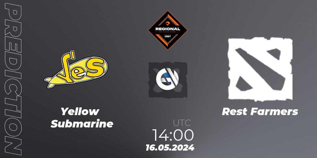 Prognose für das Spiel Yellow Submarine VS Rest Farmers. 16.05.2024 at 14:40. Dota 2 - RES Regional Series: EU #2
