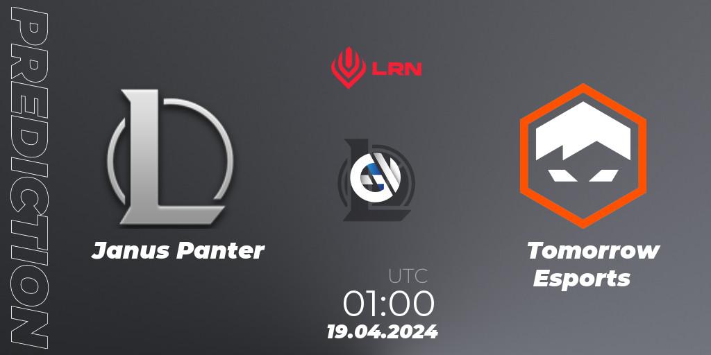Prognose für das Spiel Janus Panter VS Tomorrow Esports. 19.04.24. LoL - Liga Regional Norte 2024