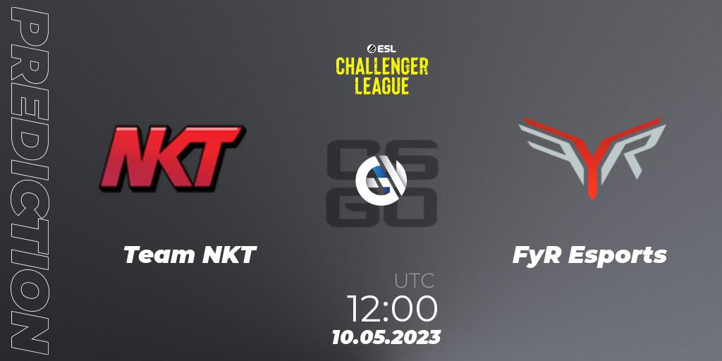 Prognose für das Spiel Team NKT VS FyR Esports. 15.05.2023 at 12:00. Counter-Strike (CS2) - ESL Challenger League Season 45: Asia-Pacific